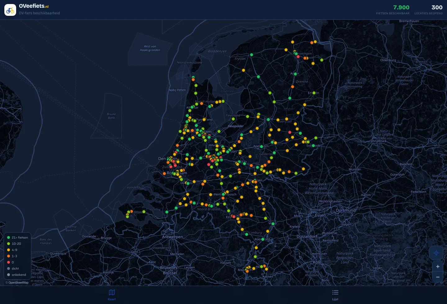 Screenshot van OVeeFiets